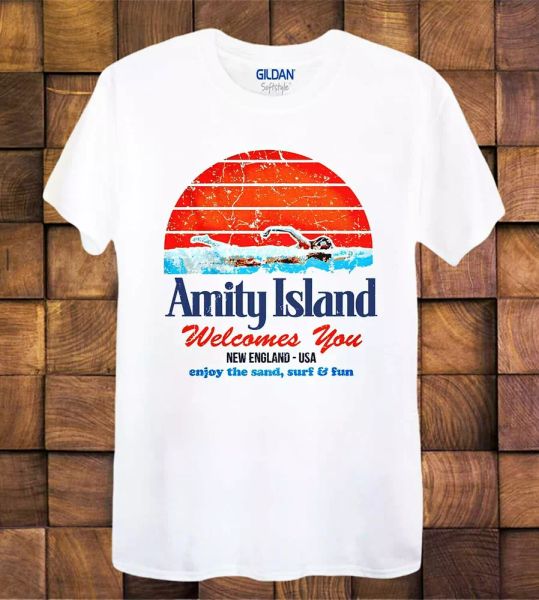 amity island mens funny t shirt shark jaws quints cool vintage t shirt792, White;black
amity island mens funny t shirt shark jaws quints cool vintage t shirt792, White;black