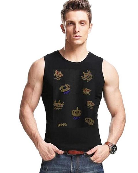 men' tank streetwear cartoon design vest tshirt drill man with guns handsome anime tees summer, White;black
men' tank streetwear cartoon design vest tshirt drill man with guns handsome anime tees summer, White;black