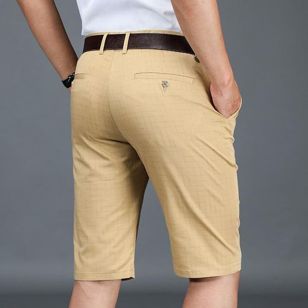 men's shorts quanbo khaki busines casual mens 2021 summer thin ice silk fabric plaid men classic knee length pants, White;black
men's shorts quanbo khaki busines casual mens 2021 summer thin ice silk fabric plaid men classic knee length pants, White;black