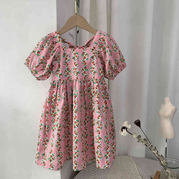 girl dress cute princess flower printed round collar summer holiday style toddler children clothes 210515, Red;yellow
girl dress cute princess flower printed round collar summer holiday style toddler children clothes 210515, Red;yellow
