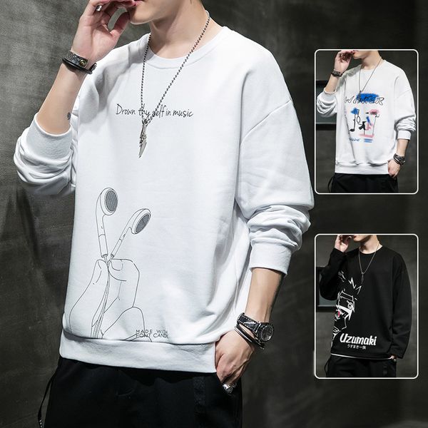 mens sweater round neck sweater men's 2021 autumn new korean fashion loose long sleeve t-shirt printed casual top, Black
mens sweater round neck sweater men's 2021 autumn new korean fashion loose long sleeve t-shirt printed casual top, Black