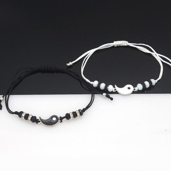 charm bracelets 2pcs / set yin yang taiji friend couple bracelet fashion friendship card gift for women and men cotton rope, Golden;silver
charm bracelets 2pcs / set yin yang taiji friend couple bracelet fashion friendship card gift for women and men cotton rope, Golden;silver