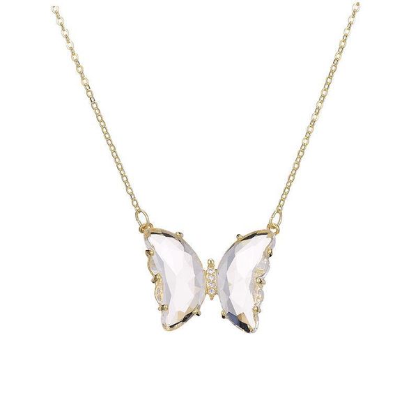 chains surflove crystal glass butterfly necklace girl dream transparent color clavicle chain simple party wedding banquet wear jewelry, Silver
chains surflove crystal glass butterfly necklace girl dream transparent color clavicle chain simple party wedding banquet wear jewelry, Silver