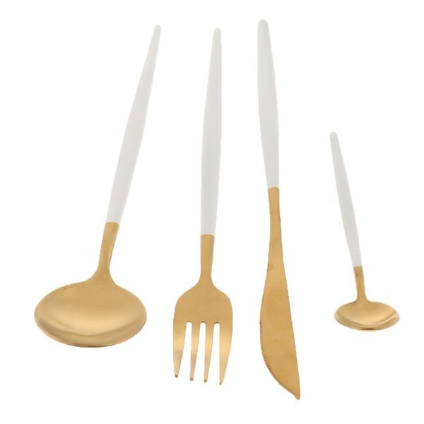 4pcs dinner flatware set fork stainless steel dessert salad fruit cutlery sets 
4pcs dinner flatware set fork stainless steel dessert salad fruit cutlery sets
