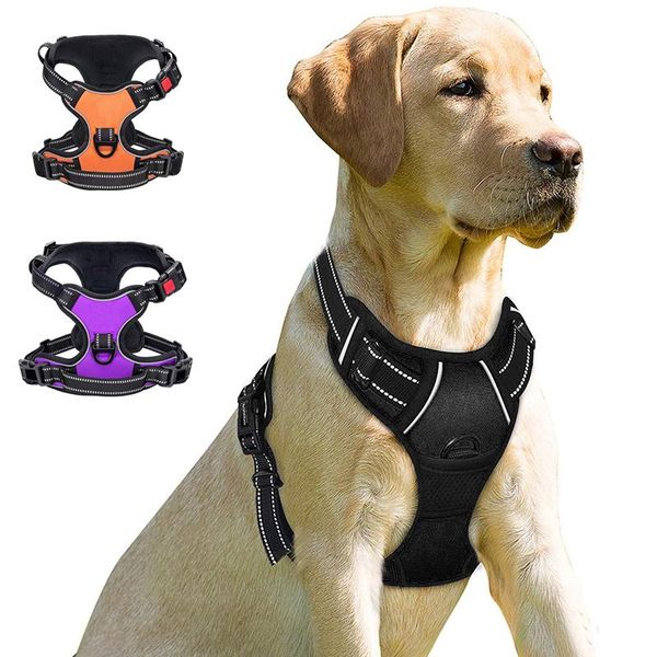 adjustable pet dog harness reflective no pull chest vest with 2 leash clips soft padded for medium large dogs collars & leashes
adjustable pet dog harness reflective no pull chest vest with 2 leash clips soft padded for medium large dogs collars & leashes