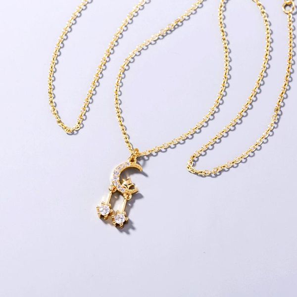 chains fashion classic jewelry on the neck tassel micro-inlaid zircon pendant necklaces for women star moon chain necklace, Silver
chains fashion classic jewelry on the neck tassel micro-inlaid zircon pendant necklaces for women star moon chain necklace, Silver