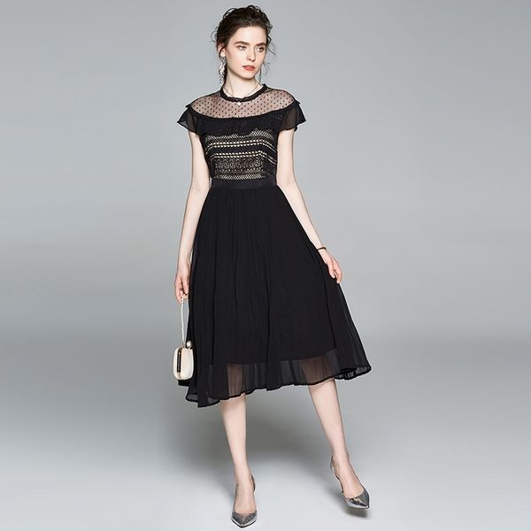 fashion runway summer dress women lace patchwork mesh ruffle vintage self-portrait dresses vestidos 210520, Black;gray
fashion runway summer dress women lace patchwork mesh ruffle vintage self-portrait dresses vestidos 210520, Black;gray