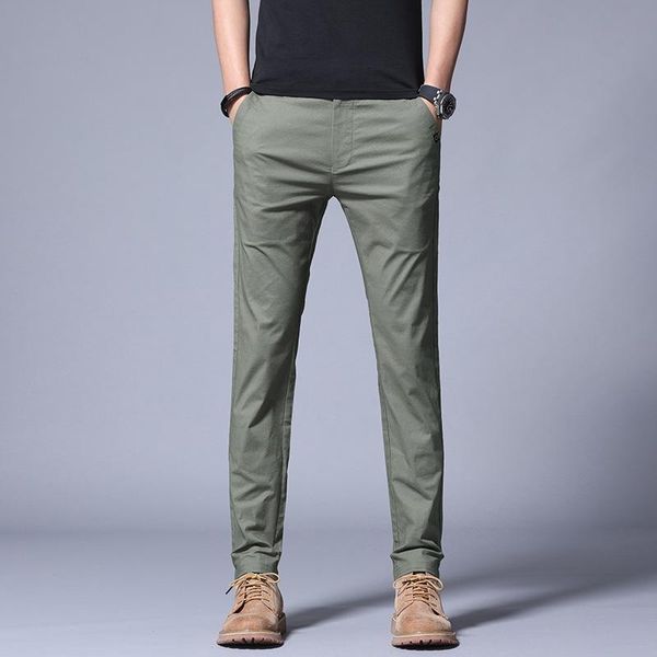 men's pants casual cotton men trousers solid color slim fit spring autumn classic business 38, Black
men's pants casual cotton men trousers solid color slim fit spring autumn classic business 38, Black