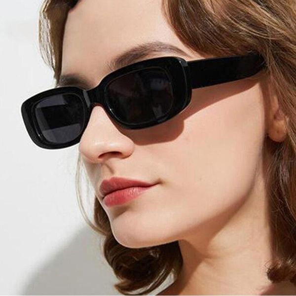 sunglasses classic fashion small rectangle ladies retro brand designer square women uv400, White;black
sunglasses classic fashion small rectangle ladies retro brand designer square women uv400, White;black