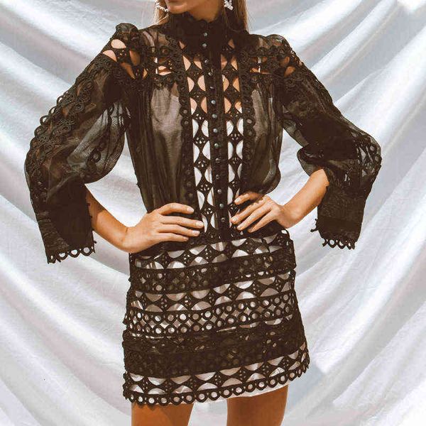 luxury party evening dress 2021 spring and summer heavy industry nail bead stitching hollow out long sleeve solid color versatile loose , Black
luxury party evening dress 2021 spring and summer heavy industry nail bead stitching hollow out long sleeve solid color versatile loose , Black