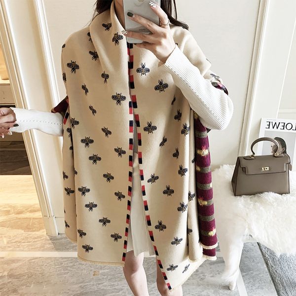 designer scarf luxury brand double-sided scarf women mrs winter warm cashmere shawl scarf animal bee printing soft thin blanket, Blue;gray
designer scarf luxury brand double-sided scarf women mrs winter warm cashmere shawl scarf animal bee printing soft thin blanket, Blue;gray