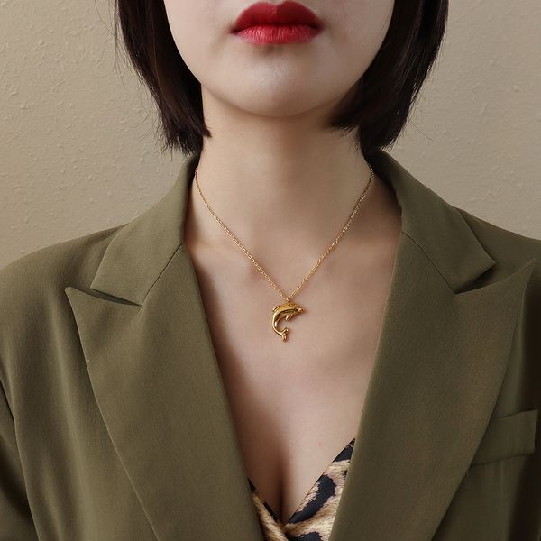 p106 small dolphin gold silver titanium chains necklaces for luxury women engagement party gift jewelry pendants
p106 small dolphin gold silver titanium chains necklaces for luxury women engagement party gift jewelry pendants