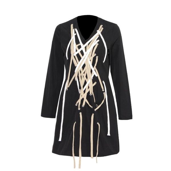 casual dresses 2021 spring and autumn high street black special design v-neck drawstring strap long sleeve short dress for women, Black;gray
casual dresses 2021 spring and autumn high street black special design v-neck drawstring strap long sleeve short dress for women, Black;gray