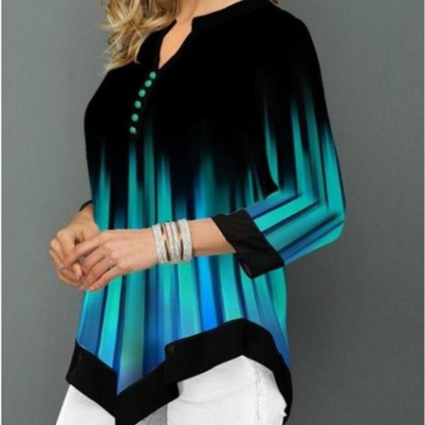 shirt woman 2021 spring autumn stripe irregular long sleeve ladies blouse casual print 3d big size female clothes women's blouses & shi, White
shirt woman 2021 spring autumn stripe irregular long sleeve ladies blouse casual print 3d big size female clothes women's blouses & shi, White
