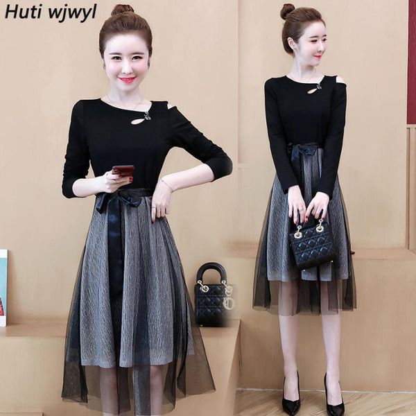 casual dresses 2021 vintage black mesh midi dress autumn winter 5xl plus size solid long sleeve elegant women bodycon party vestidos, Black;gray
casual dresses 2021 vintage black mesh midi dress autumn winter 5xl plus size solid long sleeve elegant women bodycon party vestidos, Black;gray
