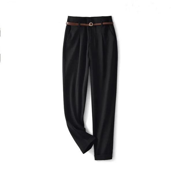 women's pants & capris high waist tapered versatile nine-point 2021 summer fashion design sense professional, Black;white
women's pants & capris high waist tapered versatile nine-point 2021 summer fashion design sense professional, Black;white