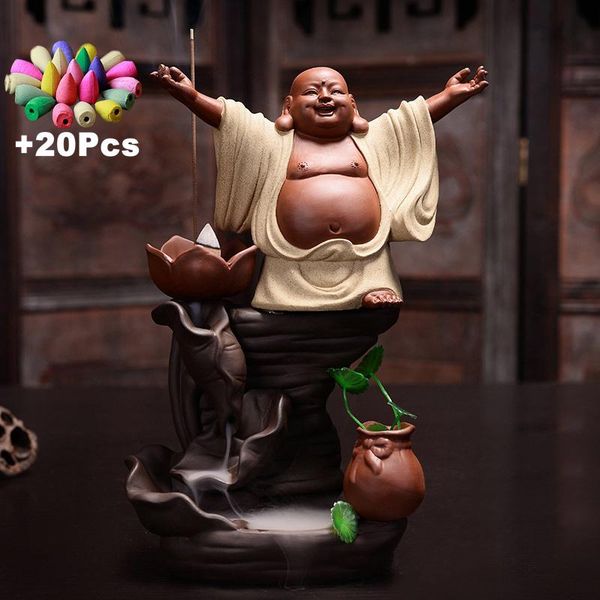 fragrance lamps gift 20cones zen buddha mascot creative ceramic backflow incense burner cones holder yoga ornament assuaging and calming
fragrance lamps gift 20cones zen buddha mascot creative ceramic backflow incense burner cones holder yoga ornament assuaging and calming
