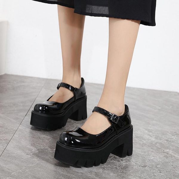 dress shoes 2021 women's thick heel high heels all-match black shallow patent leather foam platform buckle large size wedge
dress shoes 2021 women's thick heel high heels all-match black shallow patent leather foam platform buckle large size wedge