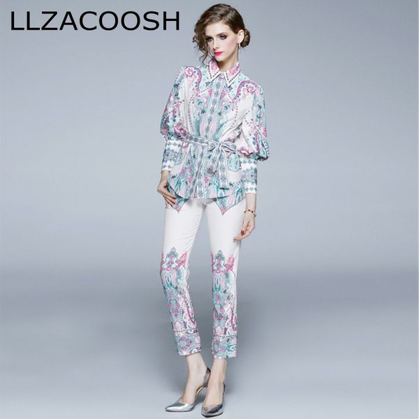 spring women runway luxury flower print long lantern sleeve single-breasted belt shirt blouse+ pencil pants female piece set 210514, White
spring women runway luxury flower print long lantern sleeve single-breasted belt shirt blouse+ pencil pants female piece set 210514, White