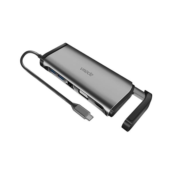 hubs type-c to usb3.0 9-in-1 stretchable hub hd vga converter with sd tf slots 1000mbps rj45 port support pd charging grey
hubs type-c to usb3.0 9-in-1 stretchable hub hd vga converter with sd tf slots 1000mbps rj45 port support pd charging grey