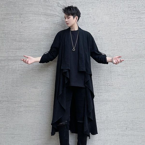 men's casual shirts long shirt linen thin trend loose dark hair stylist solid color, White;black
men's casual shirts long shirt linen thin trend loose dark hair stylist solid color, White;black