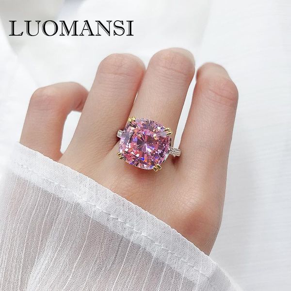 cluster rings luomansi 2 ct diamond ring 14*14mm square high carbon woman wedding engagement jewelry 100% 925 sliver wholesale, Golden;silver
cluster rings luomansi 2 ct diamond ring 14*14mm square high carbon woman wedding engagement jewelry 100% 925 sliver wholesale, Golden;silver