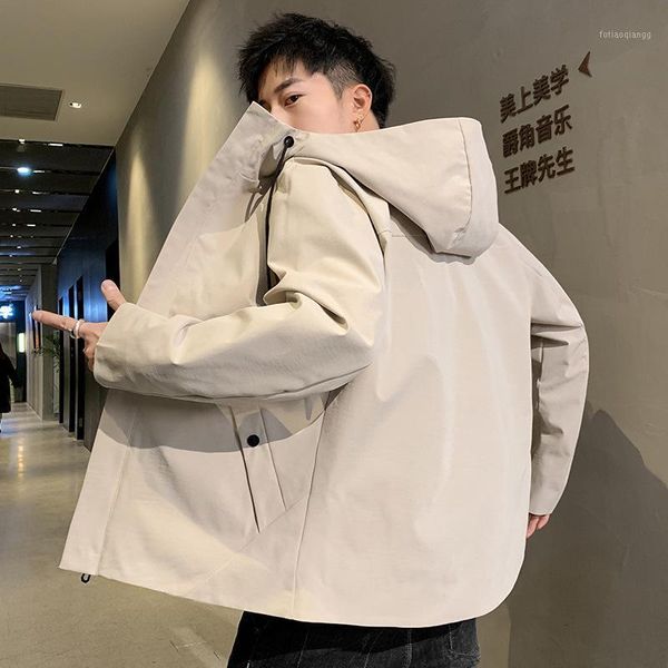 men's jacket spring and autumn korean fashion versatile hooded coat youth leisure slim wear jackets, Black;brown
men's jacket spring and autumn korean fashion versatile hooded coat youth leisure slim wear jackets, Black;brown