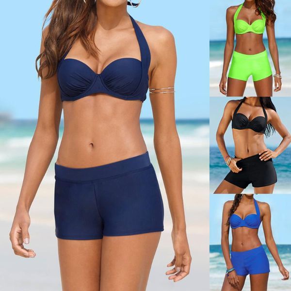 women's swimwear bikini women 2021 halter push up swimsuit high waist set brazilian bathing suit beachwear swimming, White;black
women's swimwear bikini women 2021 halter push up swimsuit high waist set brazilian bathing suit beachwear swimming, White;black