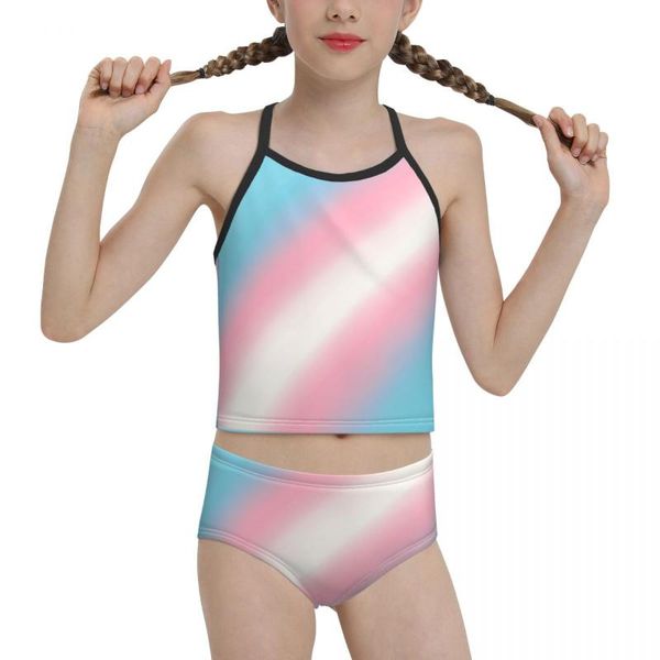 women's swimwear national beach wear for children young girl print subtle trans gradient pride flag bikini 2021 wholesale swimming suit, White;black
women's swimwear national beach wear for children young girl print subtle trans gradient pride flag bikini 2021 wholesale swimming suit, White;black