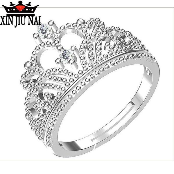 cluster rings elegant crown ring women's open silver cubic zirconia princess baroque bridal wedding jewelry accessories fashion, Golden;silver
cluster rings elegant crown ring women's open silver cubic zirconia princess baroque bridal wedding jewelry accessories fashion, Golden;silver