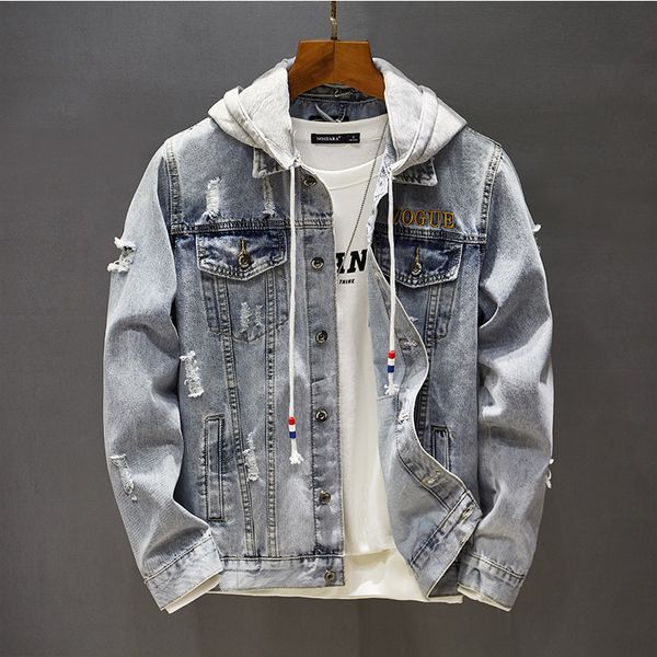 men's jackets skinny male autumn torn denim jacket embroidered letter fashion trend jean hip hop street rock hole boy outercoat 1j, Black;brown
men's jackets skinny male autumn torn denim jacket embroidered letter fashion trend jean hip hop street rock hole boy outercoat 1j, Black;brown