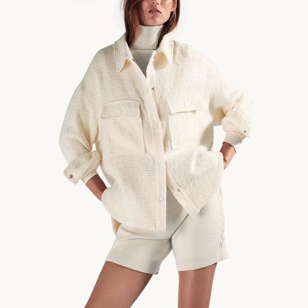 women's jackets women winter textured weave jacket 2021 long sleeve asymmetric office overshirt female fashion flap patch pockets coat, Black;brown
women's jackets women winter textured weave jacket 2021 long sleeve asymmetric office overshirt female fashion flap patch pockets coat, Black;brown