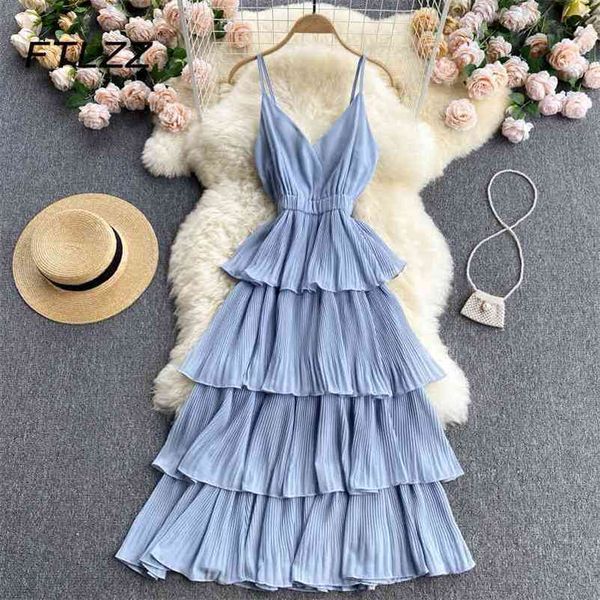 women beach midi dress summer v-neck pleat layer ruffled dresses ladies elegant a line long robe vestido 210602, Black;gray
women beach midi dress summer v-neck pleat layer ruffled dresses ladies elegant a line long robe vestido 210602, Black;gray