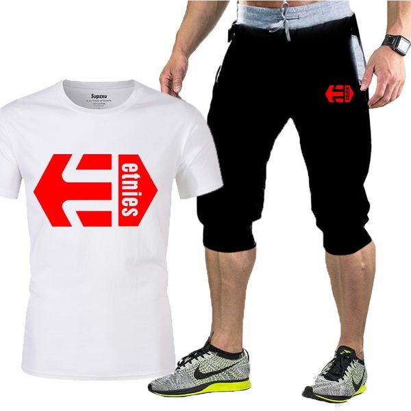men's casual new sportswear summer men's two-piece t-shirt + shorts track and field sports suit, White;black
men's casual new sportswear summer men's two-piece t-shirt + shorts track and field sports suit, White;black