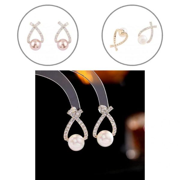 stud women earrings elegant lightweight korean style faux pearl rhinestones, Golden;silver
stud women earrings elegant lightweight korean style faux pearl rhinestones, Golden;silver