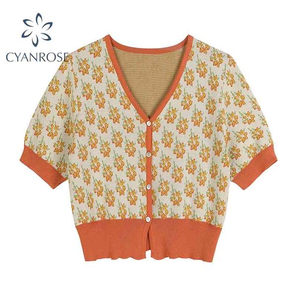 vntage stylish flower printing cardigan sweater for women summer fashion short sleeve england style female outerwear 210430, White
vntage stylish flower printing cardigan sweater for women summer fashion short sleeve england style female outerwear 210430, White