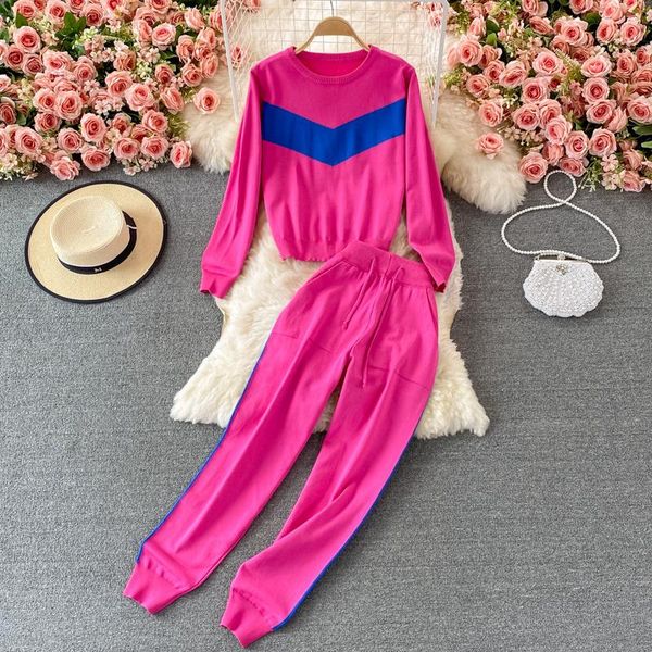 women's two piece pants casual suit autumn korean version loose foreign style round neck sweater two-piece high waist harlan trousers, White
women's two piece pants casual suit autumn korean version loose foreign style round neck sweater two-piece high waist harlan trousers, White