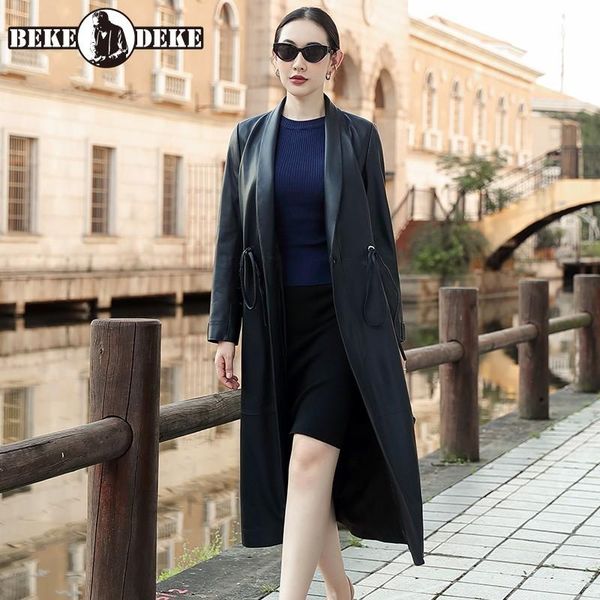 women's leather & faux office lady luxury sheepskin real coat women mid-length v-neck slim fit high waist lace-up brand jacket autumn w, Black
women's leather & faux office lady luxury sheepskin real coat women mid-length v-neck slim fit high waist lace-up brand jacket autumn w, Black