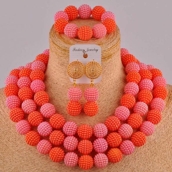 earrings & necklace orange and peach nigerian wedding african beads jewelry set fzz107, Silver
earrings & necklace orange and peach nigerian wedding african beads jewelry set fzz107, Silver