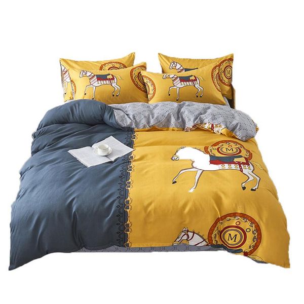 bedding sets brushed printing set, large duvet cover, extra quilt luxurious 2-piece pillowcase set