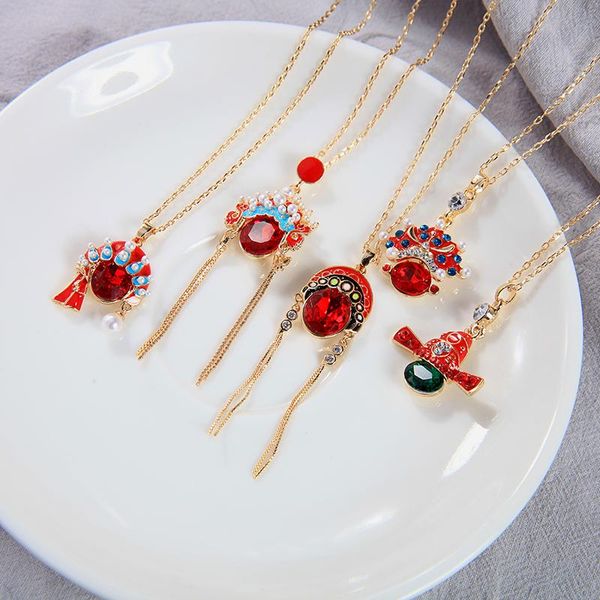 pendant necklaces kissme traditional chinese peking opera necklace for women gifts red enamel glass crystal acrylic pearl fashion jewelry, Silver
pendant necklaces kissme traditional chinese peking opera necklace for women gifts red enamel glass crystal acrylic pearl fashion jewelry, Silver