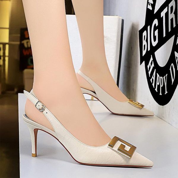 sandals summer shoes women's with metal decoration elegant pumps on heels 7cm pointed toe ladies female stiletto, Black
sandals summer shoes women's with metal decoration elegant pumps on heels 7cm pointed toe ladies female stiletto, Black