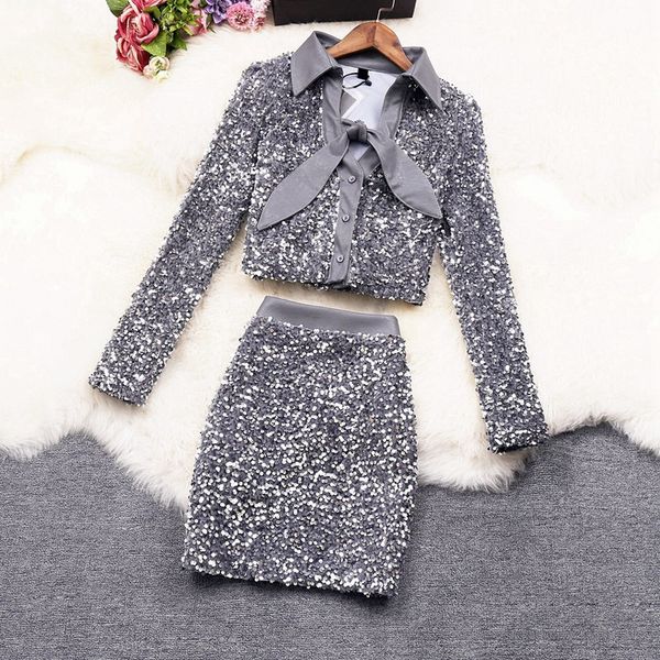 in the fashion harajuku women's ensemble spring 2021 amended plutonium jacket thin bodycon skirt sequins girls two suit parts y1393 zjg, Black
in the fashion harajuku women's ensemble spring 2021 amended plutonium jacket thin bodycon skirt sequins girls two suit parts y1393 zjg, Black