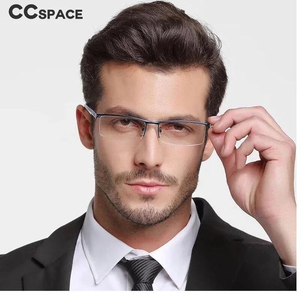men's half frame business metal glasses fashion optical computer eyeglasses sunglasses frames, Black
men's half frame business metal glasses fashion optical computer eyeglasses sunglasses frames, Black