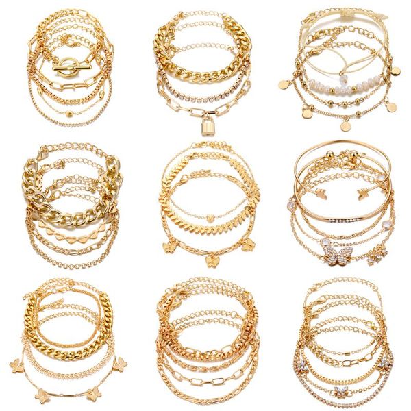link, chain famshin bohemian gold stone bracelets set for 2021 women girls fashion geometric knot beads bangles bracelet punk jewelry, Black
link, chain famshin bohemian gold stone bracelets set for 2021 women girls fashion geometric knot beads bangles bracelet punk jewelry, Black