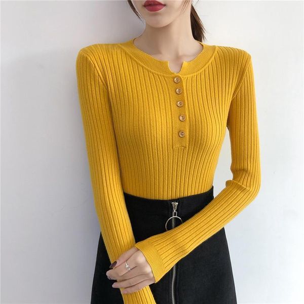 women's sweaters slim women pullovers sweater fall winter o-neck solid knitted elegant buttons casual long sleeve jumper, White;black
women's sweaters slim women pullovers sweater fall winter o-neck solid knitted elegant buttons casual long sleeve jumper, White;black
