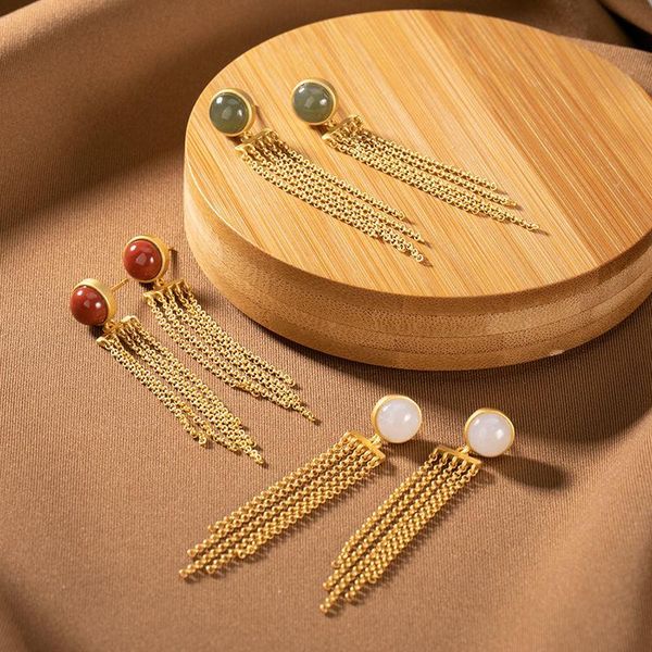dangle & chandelier silver natural hetian chalcedony round tassel earrings chinese style retro three color matching charming women's br
dangle & chandelier silver natural hetian chalcedony round tassel earrings chinese style retro three color matching charming women's br