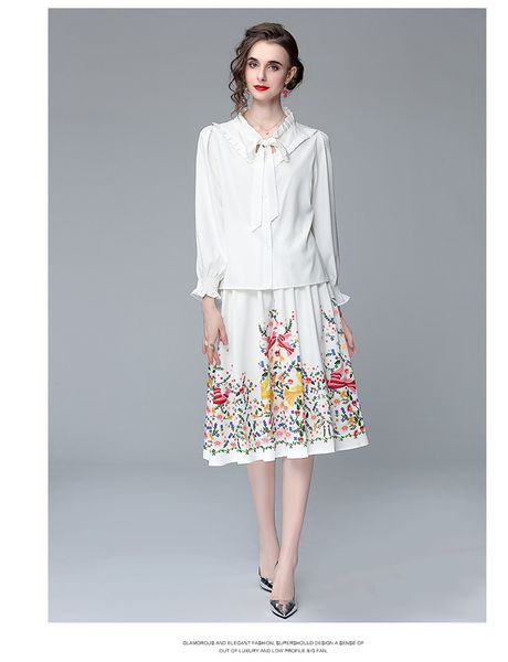 women's two piece dress spring & summer lady's shirt and skirt wear sets street fashion 2021 100% ployester, White
women's two piece dress spring & summer lady's shirt and skirt wear sets street fashion 2021 100% ployester, White