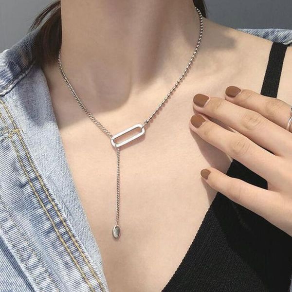 pendant necklaces long geometric necklace fashion personality oval dangle for girls gifts korean chain choker women jewelry, Silver
pendant necklaces long geometric necklace fashion personality oval dangle for girls gifts korean chain choker women jewelry, Silver
