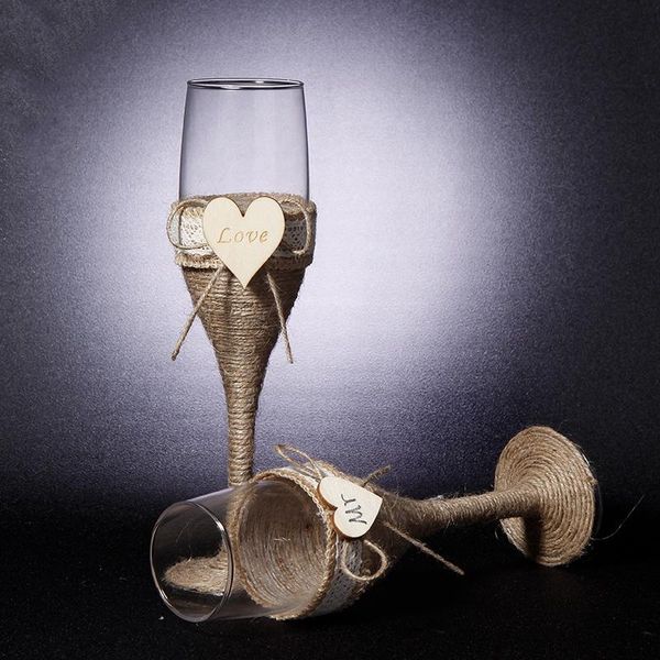 2pcs set wedding glass personalized glasses champagne toasting flutes burlap lace rustic wine cup
2pcs set wedding glass personalized glasses champagne toasting flutes burlap lace rustic wine cup